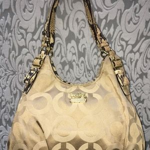 RARE Coach Maggie Python Hobo Op Art C Purse Bag